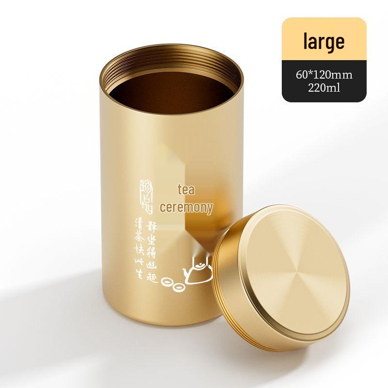 Portable Mini Tea Storage Tin - Sealed Travel Canister for Tea Leaves