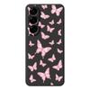 For Samsung Galaxy A56 5G Case Pink Butterflies Pattern Printing Straight Edge TPU Phone Back Cover