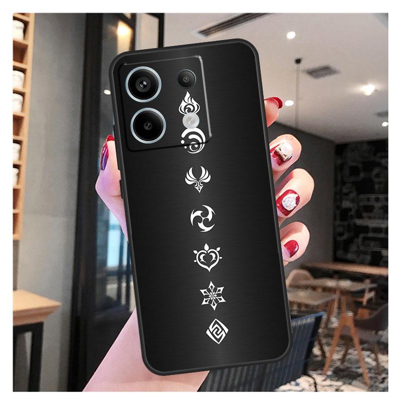 Genshin Impact Elements Case For Xiaomi Redmi Note 11 9 10 12 13 Pro Plus 12S 11S 10S 9S Redmi 12 10C 12C 13C Cover