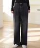 Jikeulib Highlight Wash Pintuck Balloon Wide Jeans