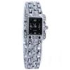 Fashion Rectangle Dial Rhinestone Alloy Band Lady Women Gift Analog Wrist Watch