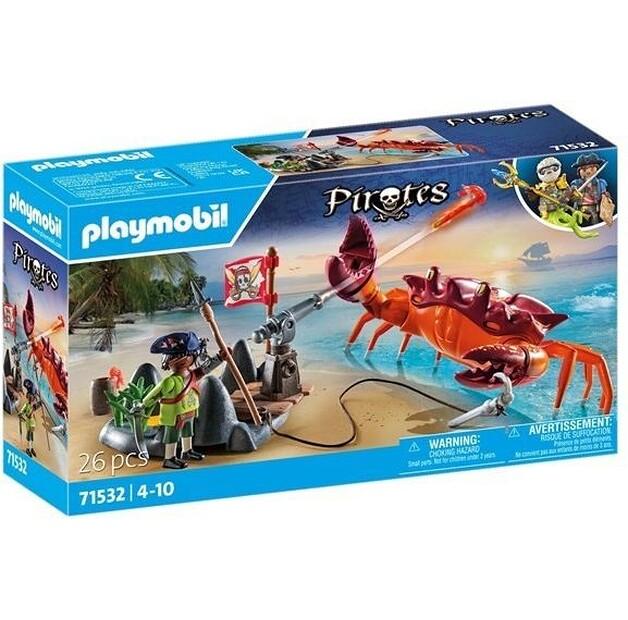 Конструктор пластиковый Playmobil пираты битва с гигантским крабом