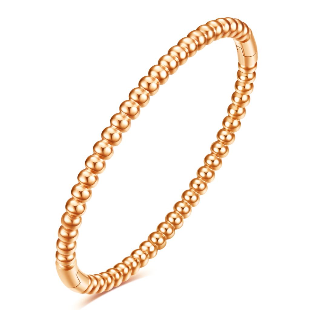 Neues Armband Einfaches 5-mm-Rundperlen-Modearmband All-Match-Titanstahlarmband