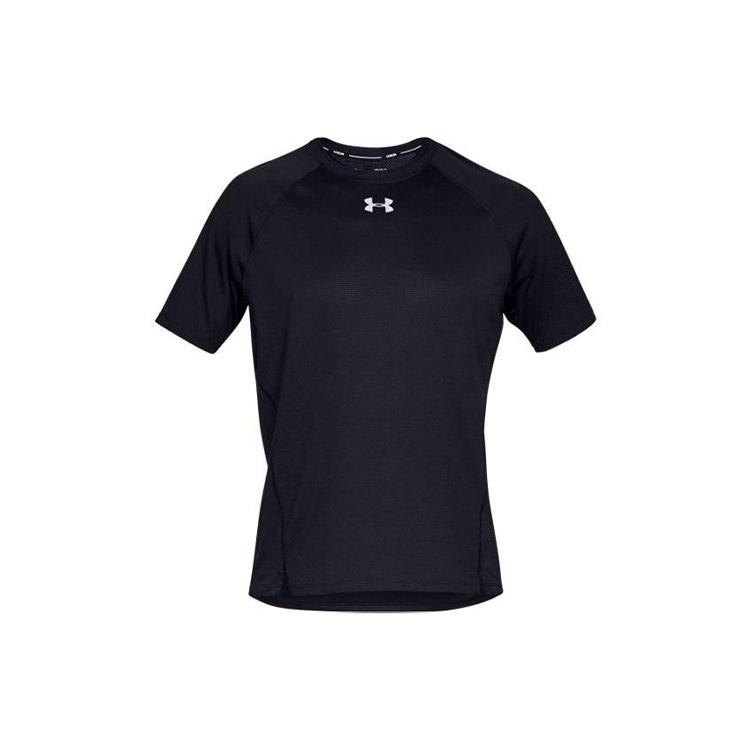 Men s Under Armour Qualifier Running Training Sports Short Sleeve Black 1326587-001 S
