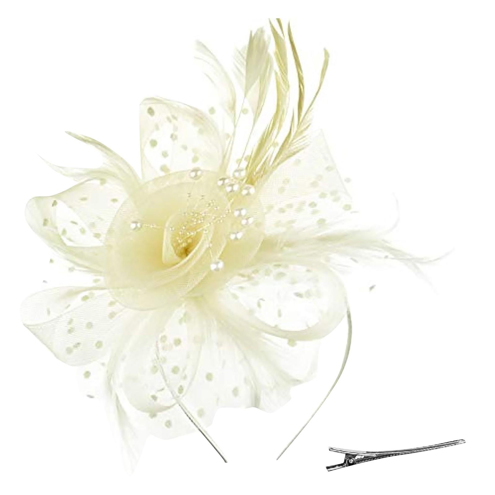 

Свадебные аксессуары для волос Сетка из перьев Цветочный головной убор Аксессуары для волос Обруч для волос Заколка для волос One Size