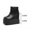 Mode High Heels Damen Plateau Stiefeletten Mode Keile Elegante Schuhe 2025 Winter Designer Kurze Stiefel Kleid Pumps Zapatillas Mujer