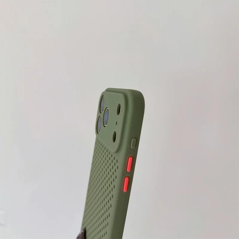 Heat Dissipation Breathable Cooling Phone Case For iPhone 17 Pro Max 17 Pro 17 Air 16 16e 15 14 Pro Max 14 15 Plus Soft Silicone Cover
