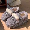 Cotton Slippers Women's Winter New Mao Mao Confinement Shoes Indoor Home All-inclusive Heel Cotton Shoes Men's Winter