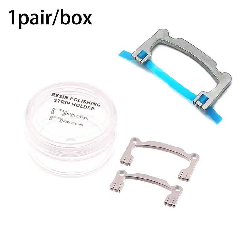 

2 шт. Держатель полировальных полосок для зубов Высокая коронка Низкая коронка Для шлифовки зубов Шлифовки Формирования Полировки Ассистент Стоматологические инструменты 2PCS