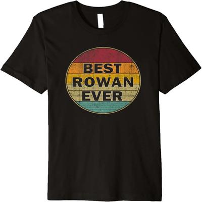 Personalized Name Rowan I Love Rowan Retro Vintage Style Premium T-Shirt