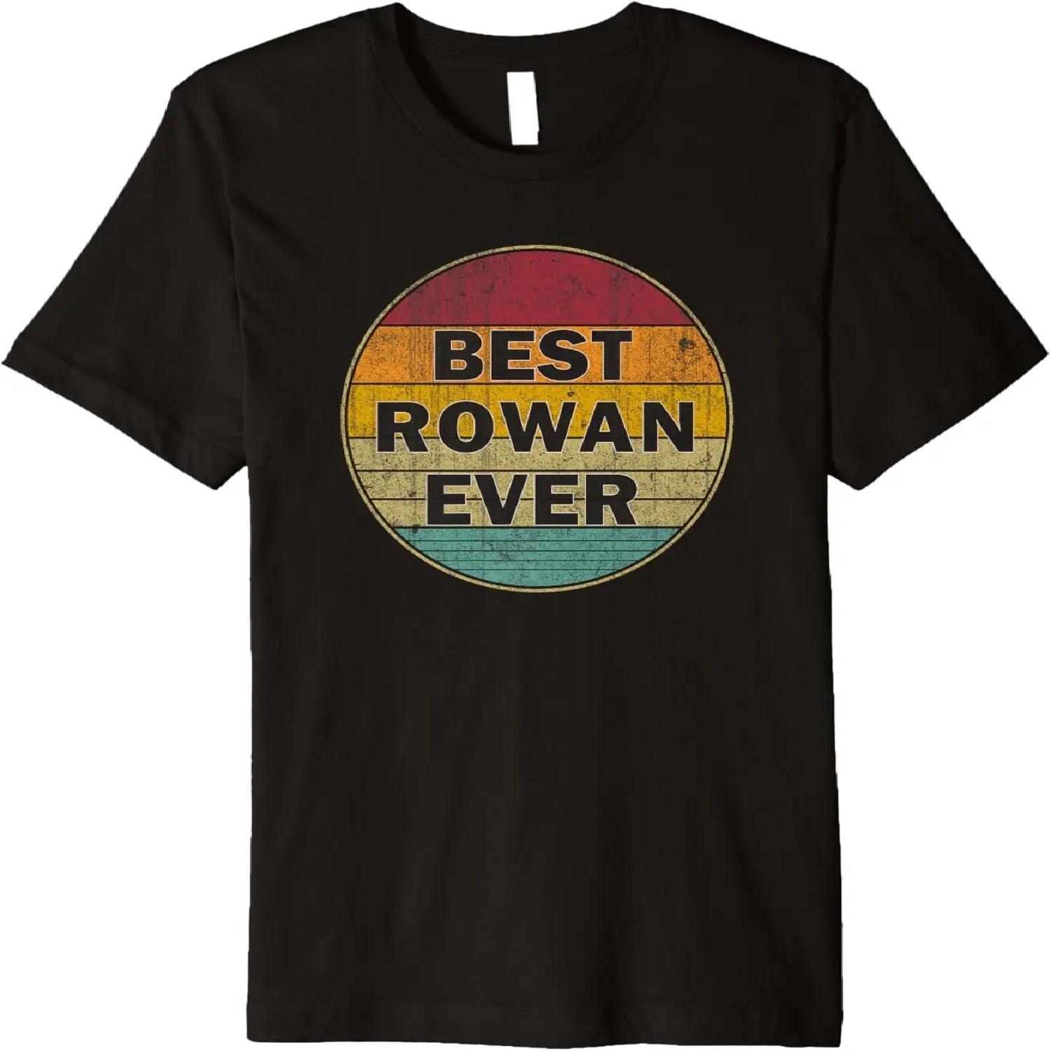 Personalized Name Rowan I love Rowan Retro vintage Style Premium T-Shirt XXXXXL разноцветный
