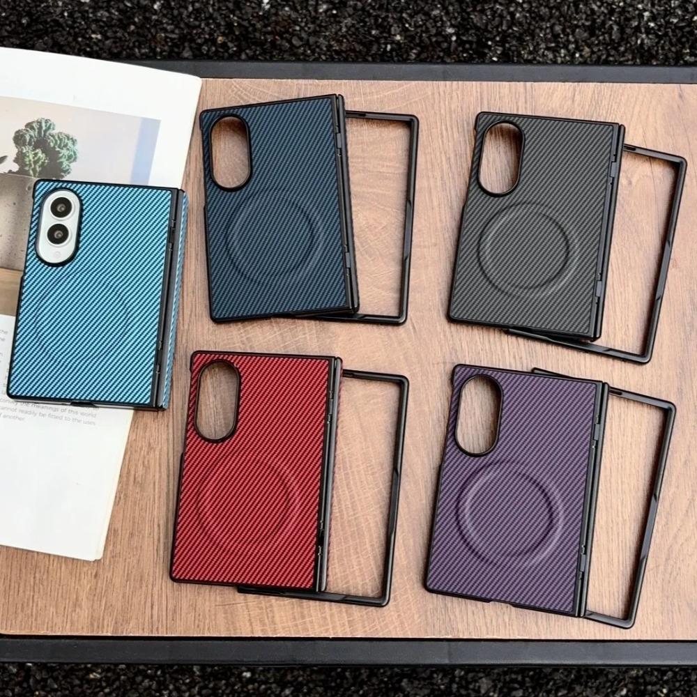For Magsafe Carbon Fiber Case for Samsung Galaxy Z Fold 8 Ultra 7 6 5 4 3 Ultra Thin Magnetic Skin Feel Shockproof Slim Cover