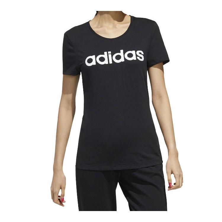 (WMNS) Adidas Neo W Esntl Lg T 1 Sports Short Sleeve Black Women's FP7868