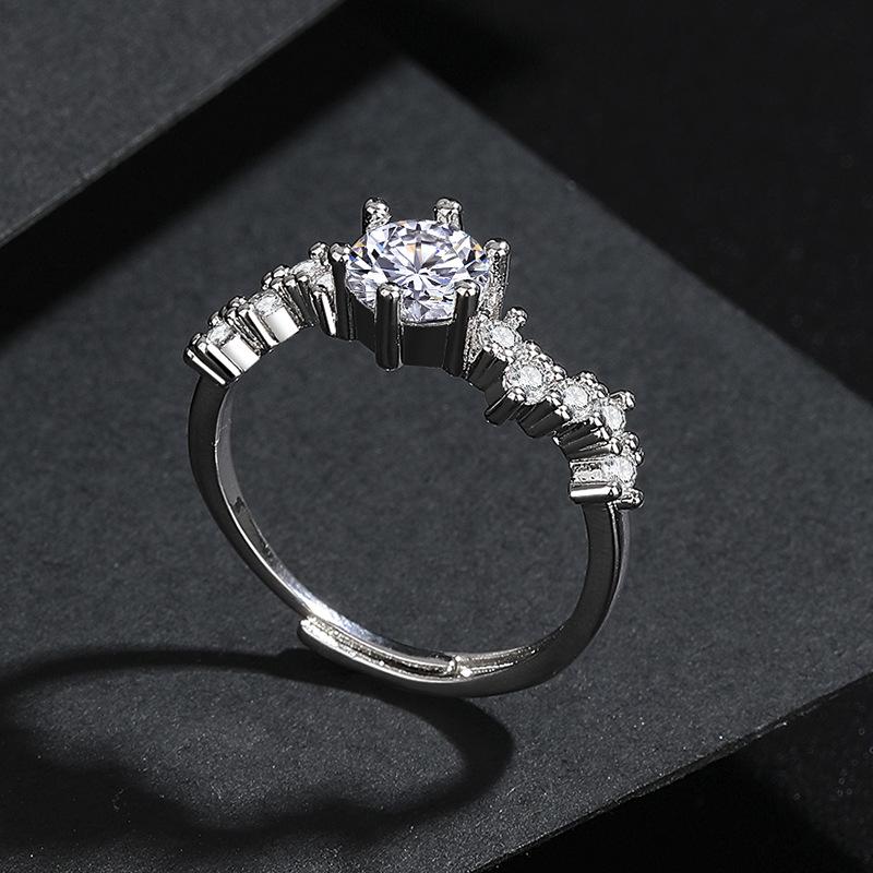 Elegant Sparkling Baby's Breath Ring - Versatile High-End Women's Index Finger Jewelry