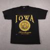 Vintage Iowa Hawkeyes Shirt Herren Größe L Schwarz Gold NCAA College Football T-Shirt 90er Jahre