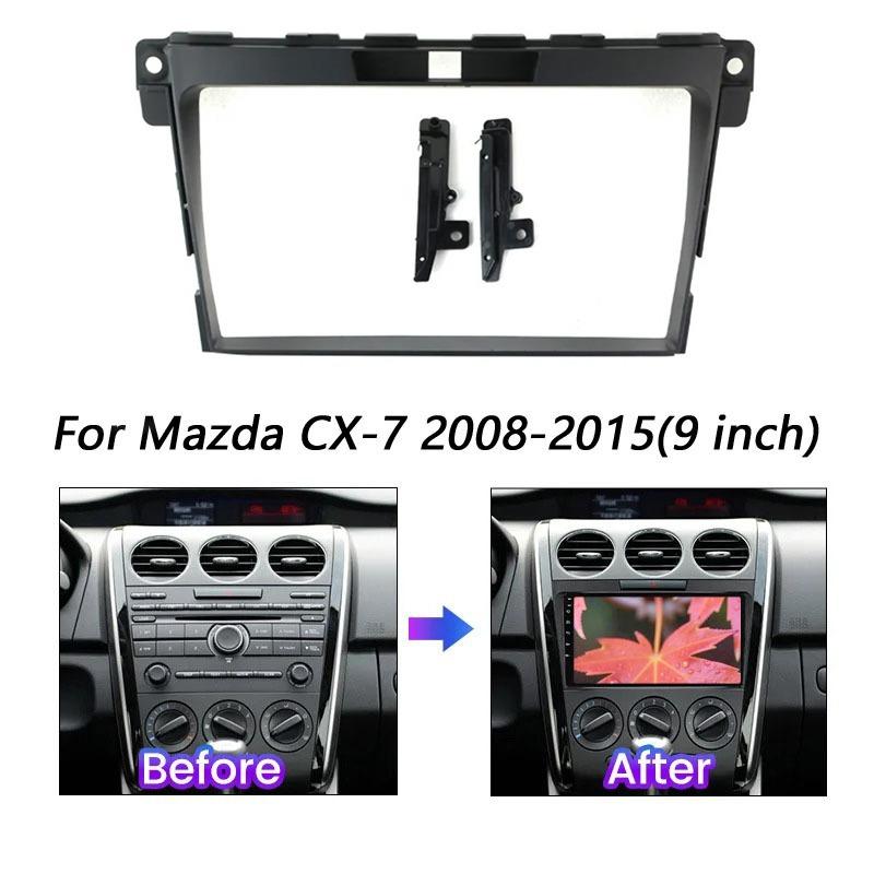 For Mazda CX-7 2008-2015 9 Inch Car Fascia Frame Decorative Panel Mounting Auto Interior Accessories
