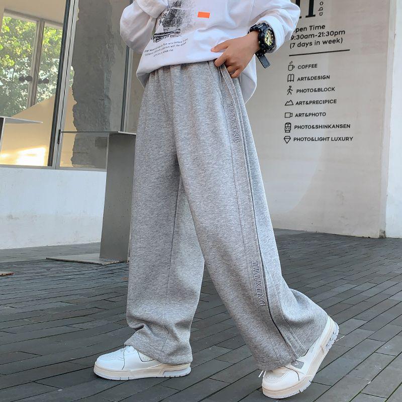 

Boys Spring/Autumn 2025 Hot Style Straight-Leg Sports Pants - Casual Harem Trousers for Kids Size 120 (for 110-120 CM)