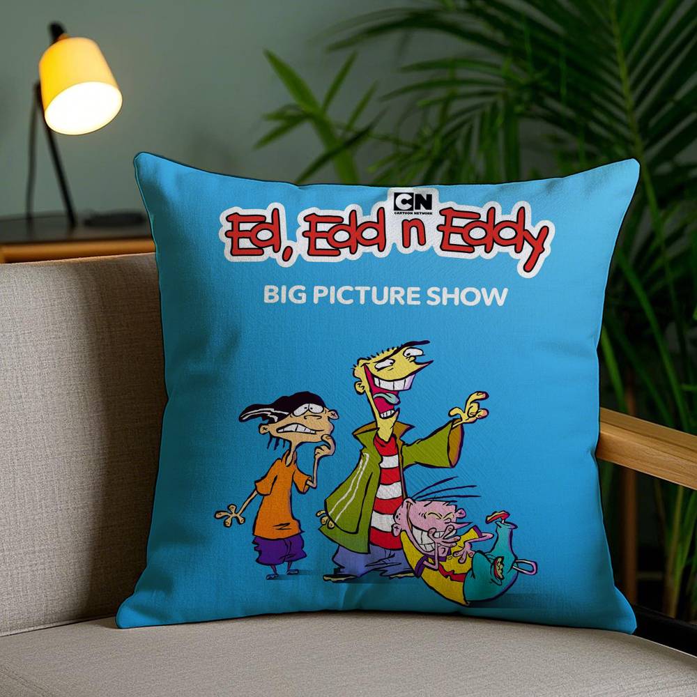 E-Ed Edd N Eddy Pillow Case Home Dorm Chair Back Short Plush Double-sided Printing Office Nap Time Cushion Cover