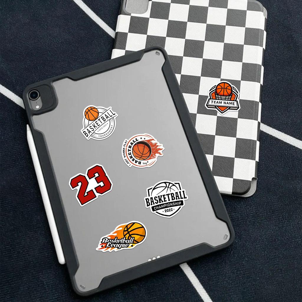 50 Waterproof Basketball Cartoon Graffiti Stickers for Notebooks, Suitcases, Scooters, Guitars, and Water Bottles