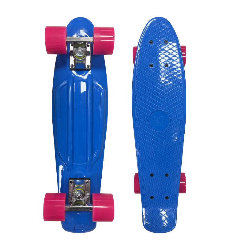 Colorful Children's Kick Skateboard - Fish Type Plastic, Four Wheels, for Street Surfing and Commuting