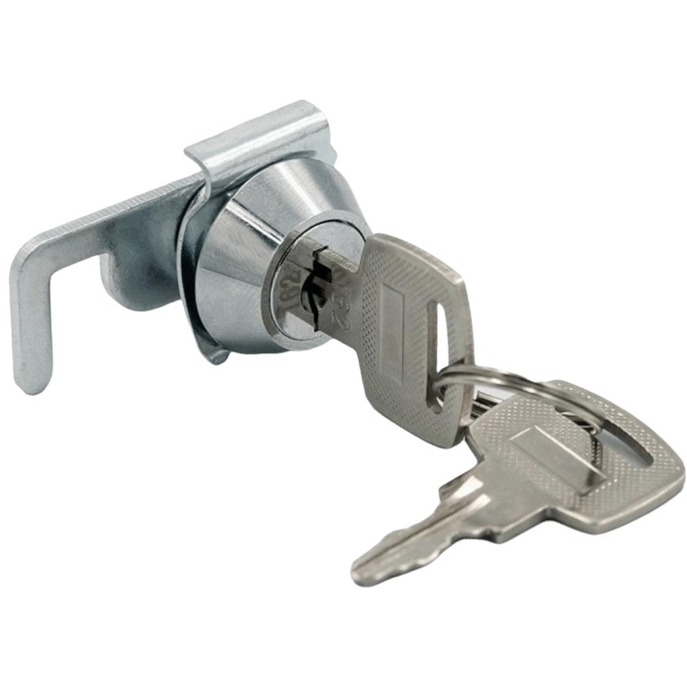 Rust-Resistant Mini Cam Lock with Quick Clip Silver Easy Replacement POS Drawer Lock with Keys Metal Cabinet Airbox Lock
