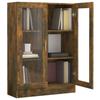 VidaXL Armoire à vitrine Chêne fumé 82,5x30,5x115 cm Bois d'ingénierie 815618