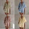 Street Style Mini Dress With Deep V Neck Floral Print For Summer Casual Wear