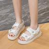 Flache Sandalen Sommer Damenschuhe Plateau Klettverschluss Mode Freizeitschuhe Student Kleiner Duft Römische Sandalen