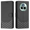 For Realme P3 Pro 5G Case Imprinted Honeycomb RFID Blocking Leather Phone Cover with Strap