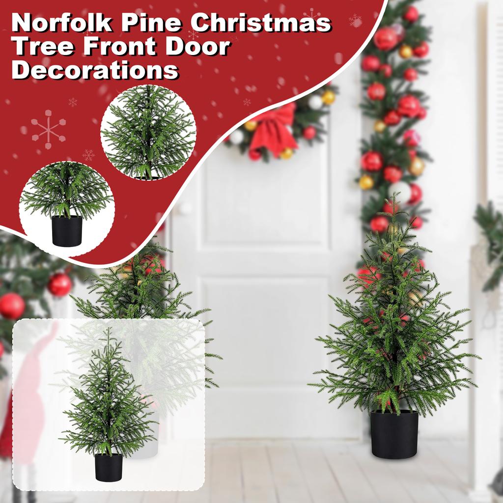 Norfolk  Christmas Tree Front Door Christmas Tree Decoration Indoor Living Room Christmas Decoration