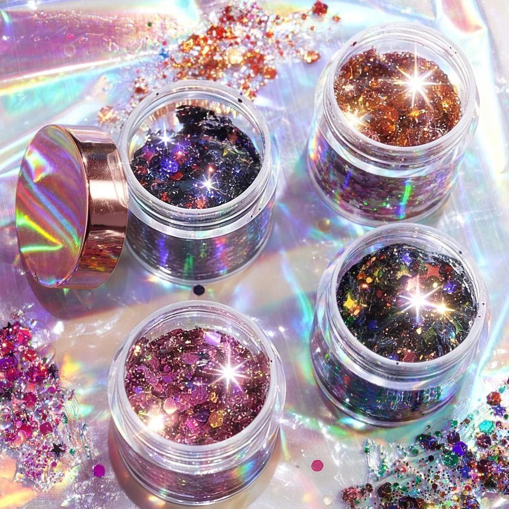 New Mermaid Looks Body Face Glitter Gel Shining Long-Lasting Body Glitter Gel Body Makeup Gel for Hair