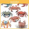 Lifelike Plastic Crab Models Assorted Colors Ideal For Kids Education And Home Decoration