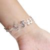 Adjustable Silver Bangle Jewelry Eight Note Hand Chain Exquisite Music Note Bracelet  Women