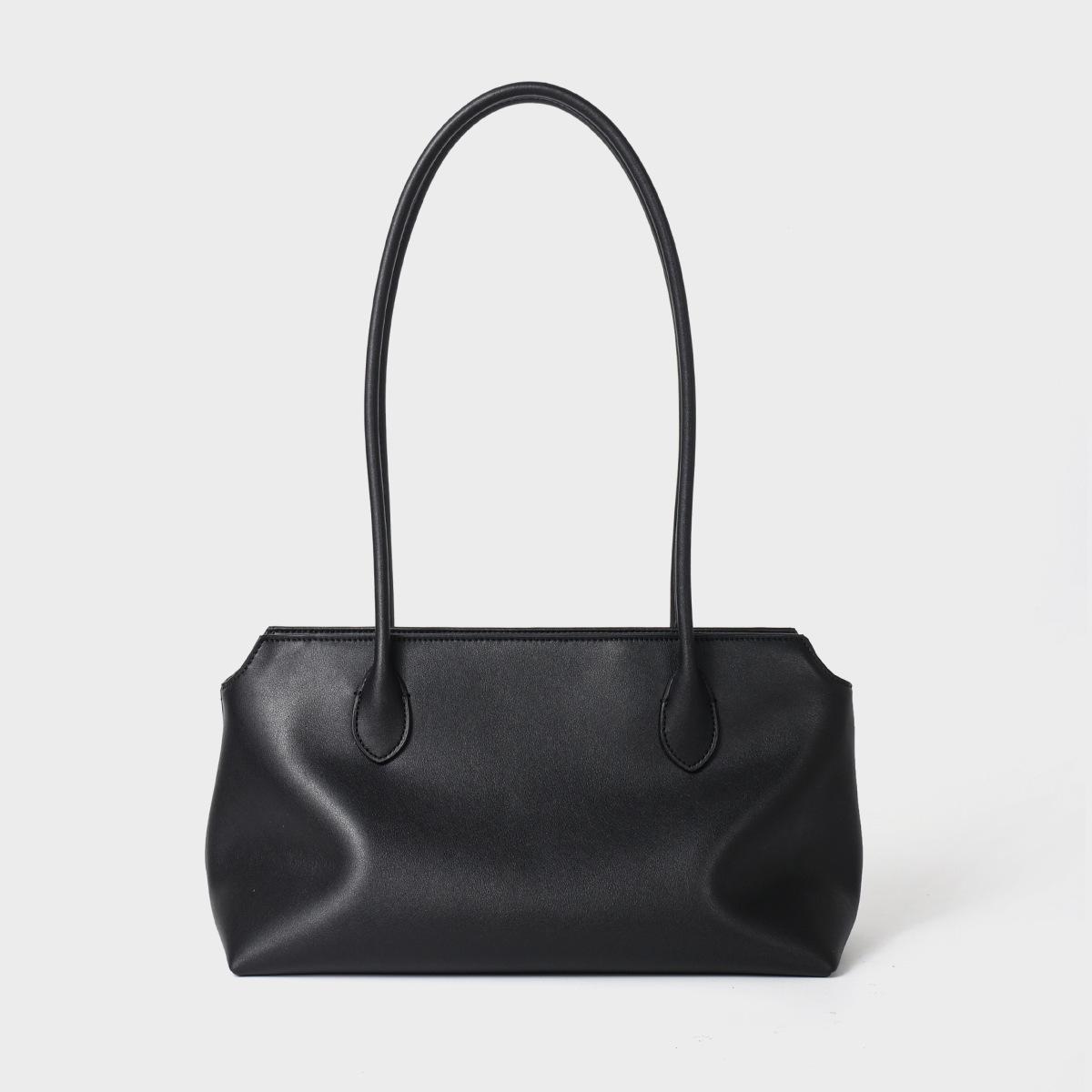 

Genuine Leather Women s Bag, Tote Bag, Large-capacity Underarm Bag, Handbag чорний