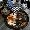 Cartoon Print Round Area Rug,Carpet Rug for Living Room Bedroom Sofa Playroom Decor,Non-slip Floor Mat