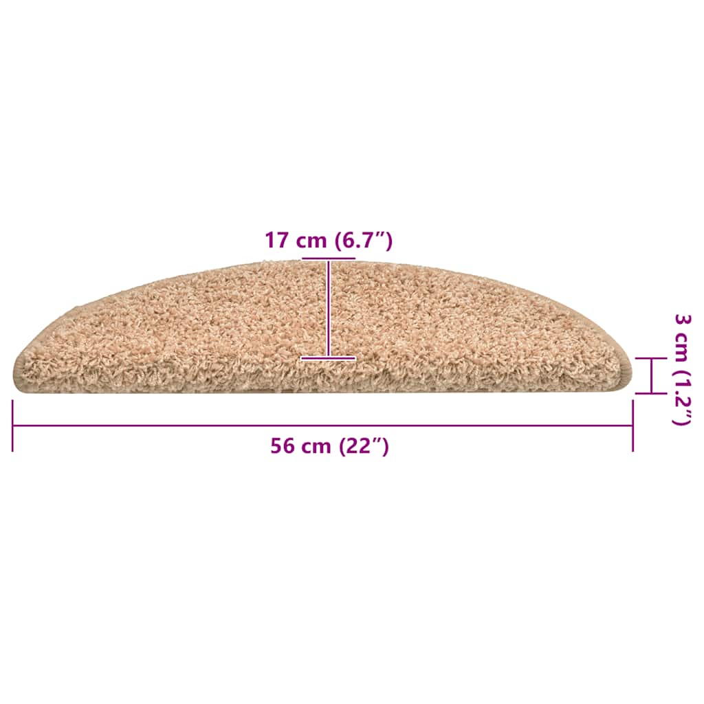 Step Mats 30 pcs. 56 x 17 x 3 cm Gold Semi Circular
