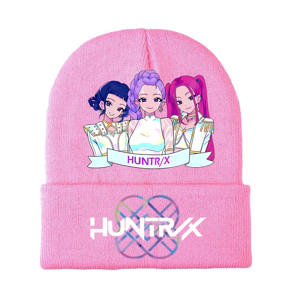 K-Pop Demon Hunters Kids Boys Girls Rumi Zoey Mira Knitted Hat Velvet Hat Autumn Winter Warm Kids Knitted Cap