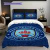 Manchester City Football Club Emblem Three-piece set (1 * duvet cover + 2 * pillowcase, without core) 2DFlat Soft and comfortable Bedding set