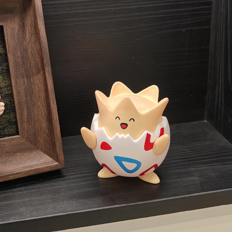 1Pcs Happy Togepi Cute Figure Doll Collection Abs Bedroom Desktop Decor Pokemon Figure Anime Model Children'S Toys Gift