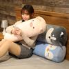 Dessin Animé Animal Dinosaure Cochon Lapin Ours Husky Canard Peluches Jouets Remplis Doux Long Oreiller de Sommeil Poupée Coussin Cadeau Filles