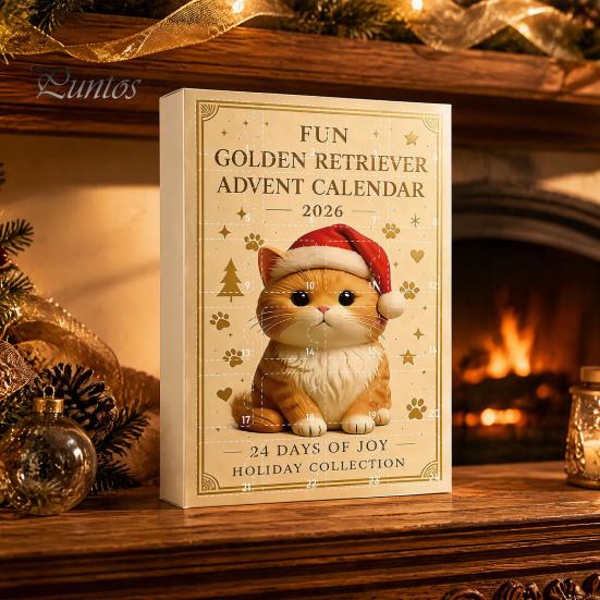 Holiday Countdown Calendar 2026 Christmas Advent Calendar, 24 Days with 2D Acrylic Gift for Kids Dog/Horse/Cat/Animals Pendants, Mini Animal