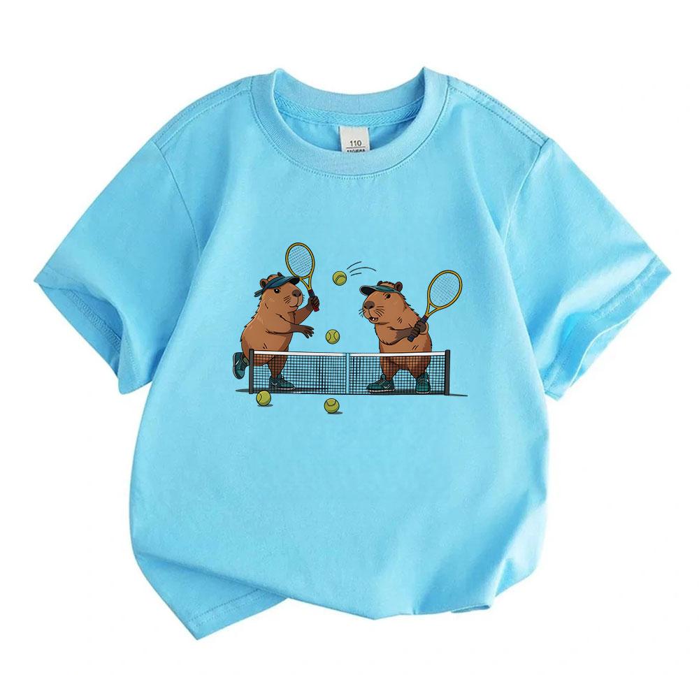 Kids Boys Girls 100% Cotton Crew Neck Short Sleeve T-Shirt,
