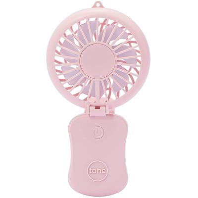 Tone Portable Fan Portable Handy 2 Levels of Air Volume USB Width X Depth 4 X Height BH-05 Clip, Fan, Fan, Adjustment, Rechargeable, 8.5 16.5cm (Pink)