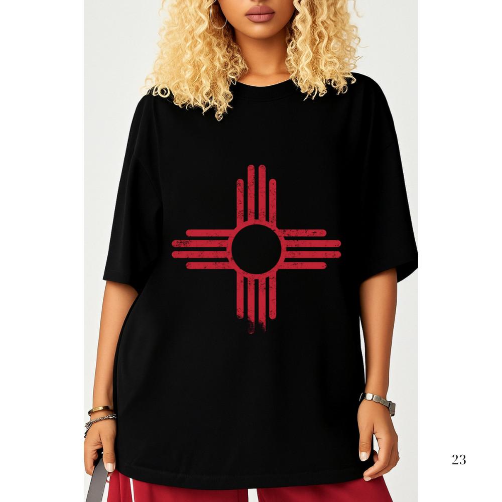 

Vintage New Mexico Flag Zia Sun T-Shirt State Pride Graphic Tee Unisex S-5XL Unisex T-Shirt XL