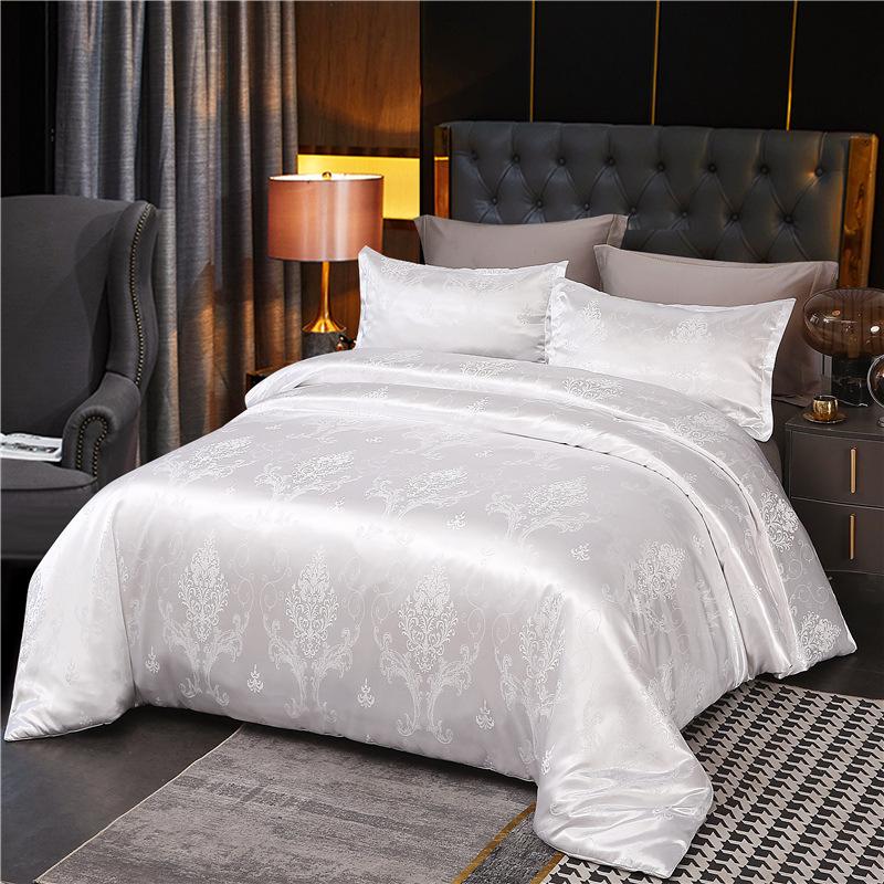 Vysoce kvalitní evropský saténový žakárový 3dílný set, lehký luxusní styl, moderní minimalistický styl, bytový textil