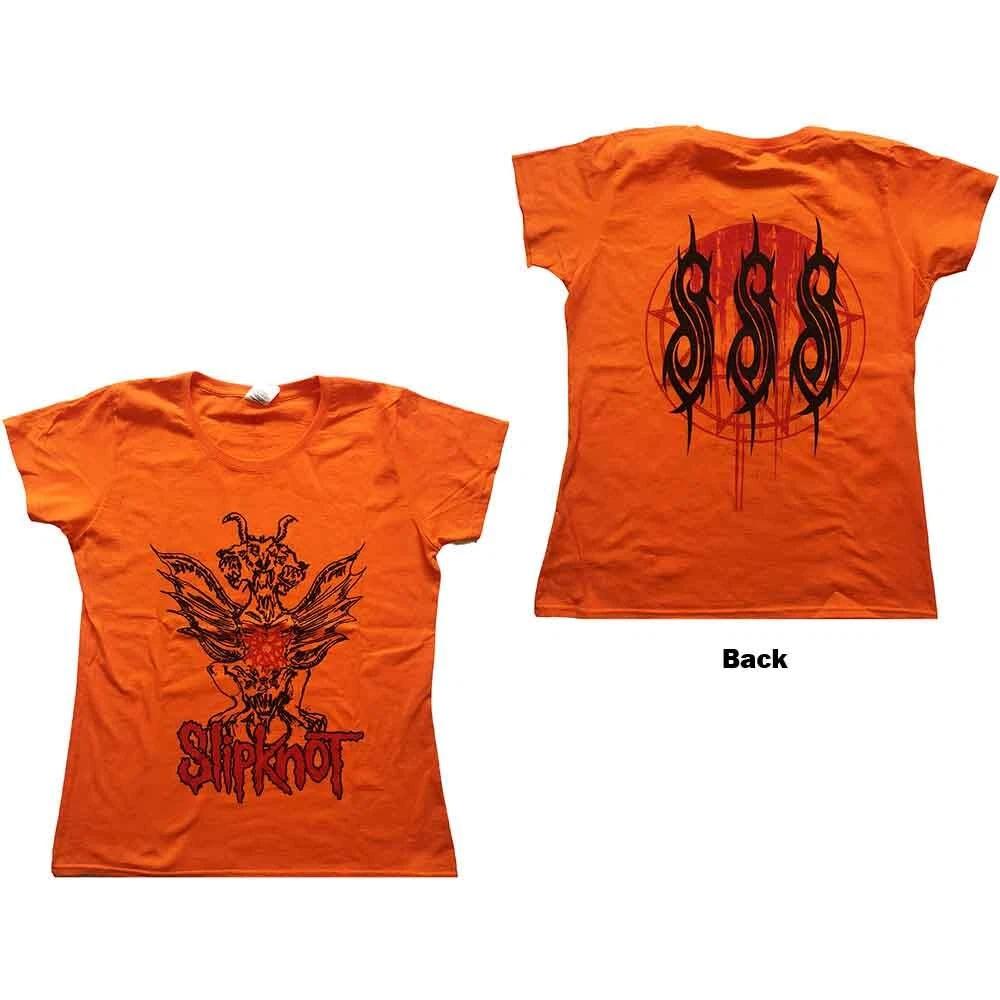 Slipknot Ladies Tee: Winged Devil (Back Print) (Large) L