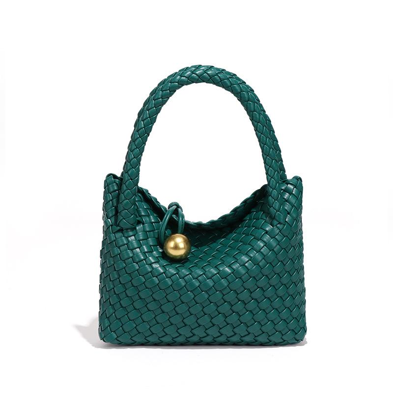 Summer Macaron Hand-held Shoulder Women's Bag, Hand-woven Bag, High-end Underarm Bag, Fashionable Crossbody Bag