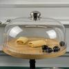 Couvercle de Dôme Transparent pour Gâteau Usage Domestique Anti-poussière Plateau d'Exposition pour Desserts Couvercle à Pâtisserie Couvercle à Pain pour Manger Quantité 24.8cm/26cm/30cm