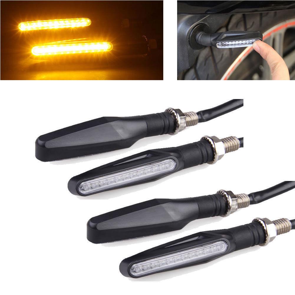 2Pcs Motorcycle 12 LED Turn Signal Light Indicator Blinker Lamp Amber
