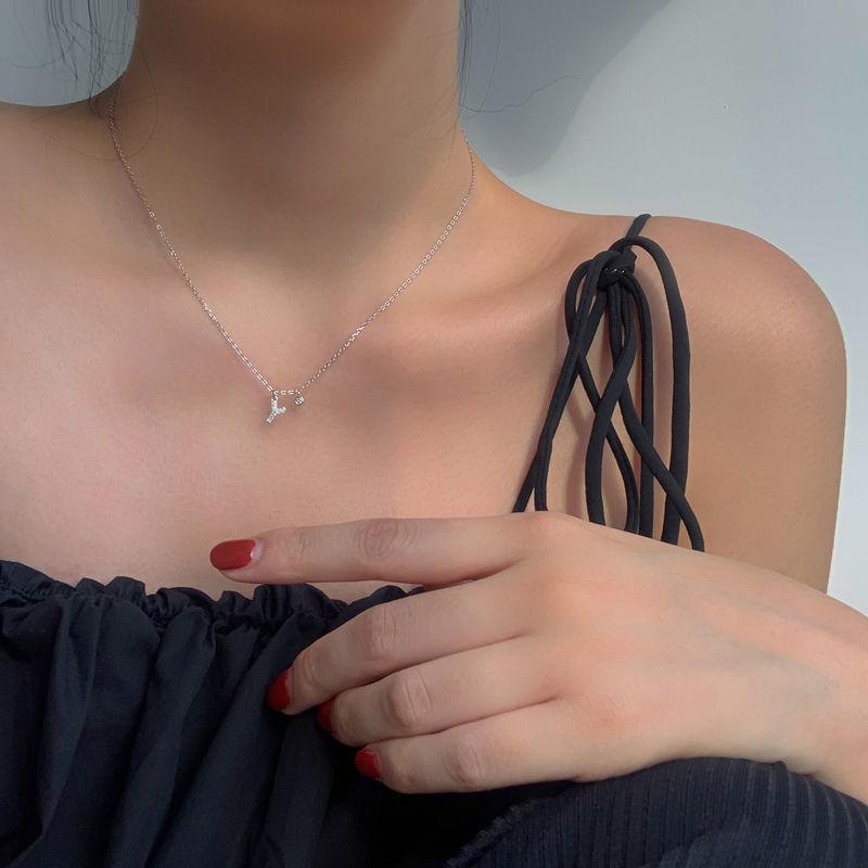 Geometric Pendant Necklace With Large And Small Squares